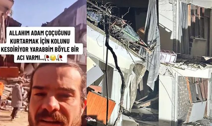 Hakan Hatipoğlu deprem bölgesinden ağlaya ağlaya paylaştı: Enkazdaki adam bebeğin kurtulması için kolunun kesilmesini kabul etti