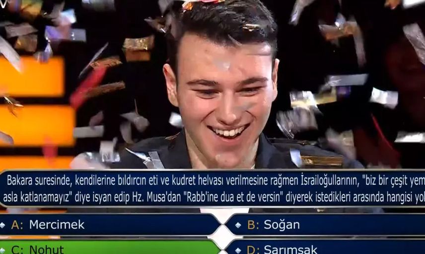 Kim Milyoner Olmak İster'de tarihi gece: 5 Milyonluk soruyu doğru cevapladı!