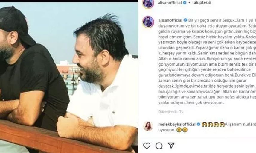 Alişan'ın acısı da bitmedi gözyaşları da kurumadı! Yas tutan ünlü şarkıcı eşi Buse Varol'dan destek aldı! Selçuk Tektaş bugün de unutulmadı
