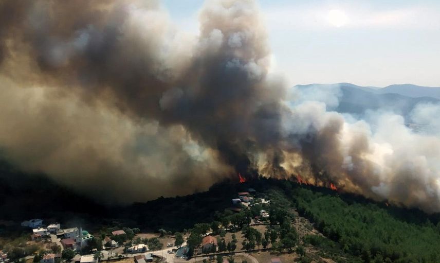 Köyceğiz ve Bodrum'da Çıkan Yangınlar Şiddetlendi
