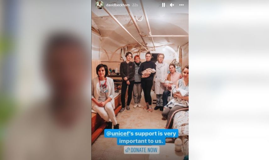 David Beckham Ukrayna’ya destek vermek için İnstagram hesabını Irina Kondratova'ya verdi