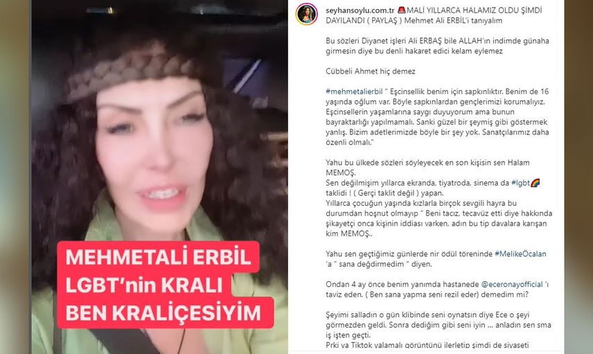 Seyhan Soylu oklarını Mehmet Ali Erbil'e yöneltti! Eşcinseller hakkında konuşan Erbil'i rezil etti