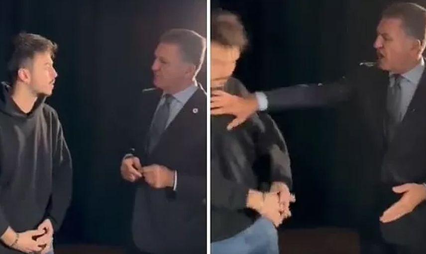 Mustafa Sarıgül'ün tepkisi fazla oldu elinin ayrı kaçınca sosyal medyada linç edildi