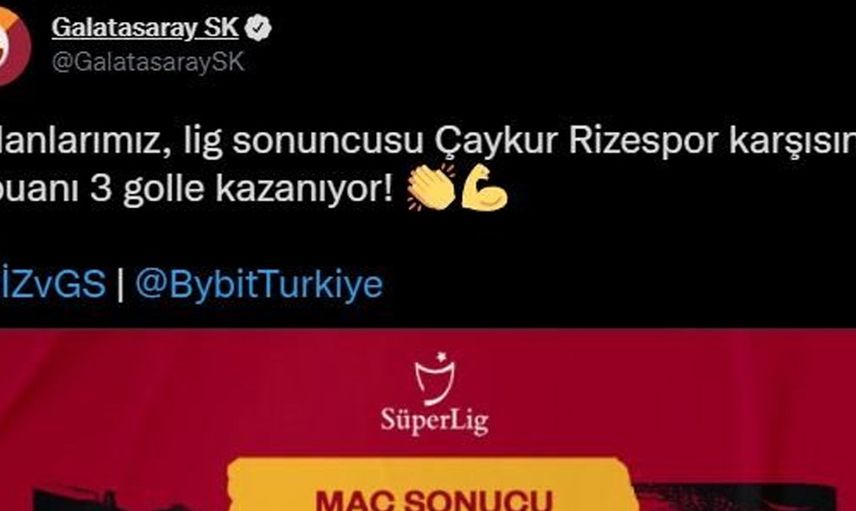 Galatasaray, Çaykur Rizespor'a Galibiyetin Ardından Olaylı Göndermelerde Bulundu!