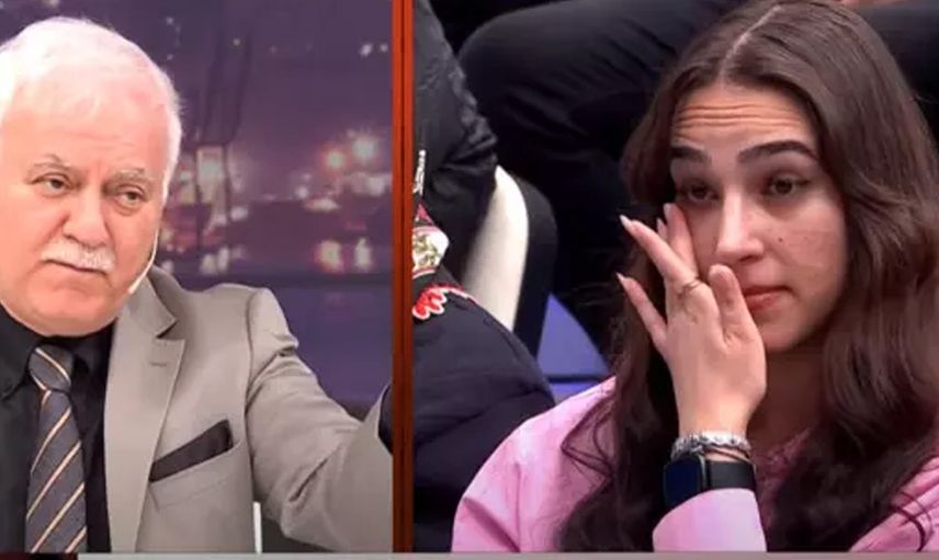Nihat Hatipoğlu canlı yayında sinirlerine hakim olamadı: Genç kadın gözyaşlarına boğuldu!