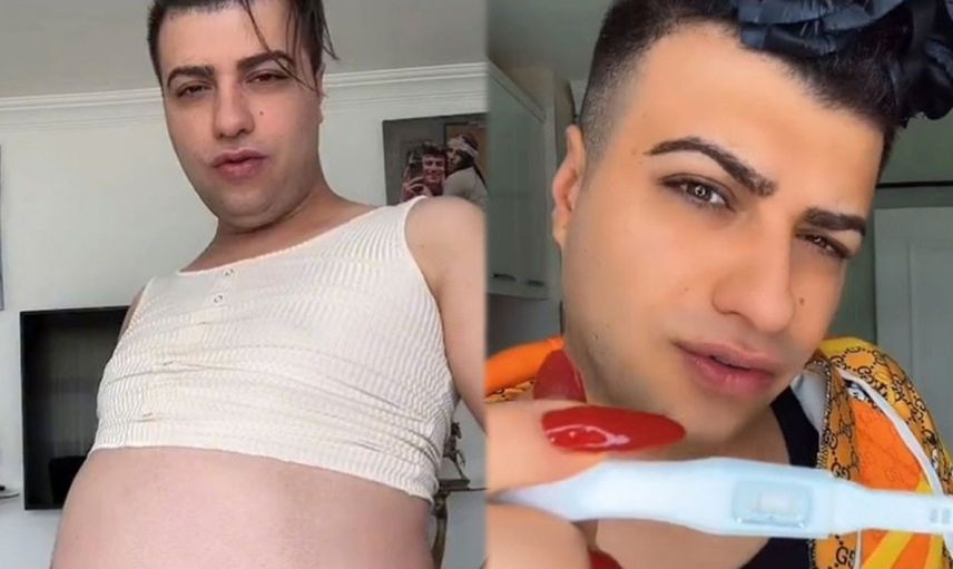 9 aylık hamile Mükremin'in çektiği video olay yarattı! Kapıya da hallenmezsin be adam!