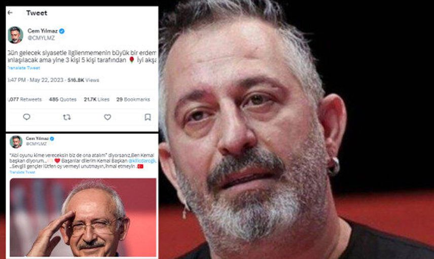 Cem Yılmaz tarafsızlığı bıraktı desteklediği Cumhurbaşkanı adayını açıkladı