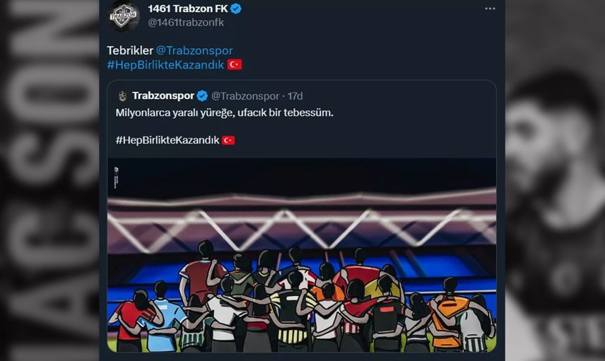 Süper lig ekiplerinden eş zamanlı paylaşım