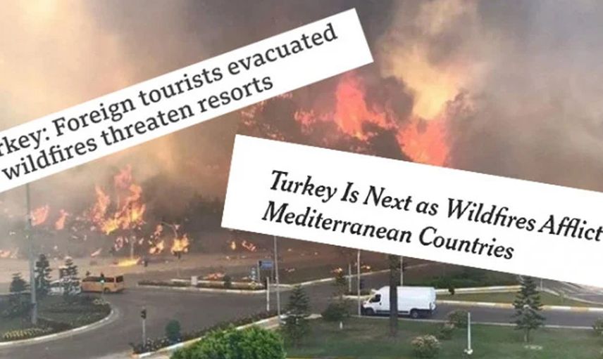 Orman Yangınları Yabancı Basının da Gündeminde