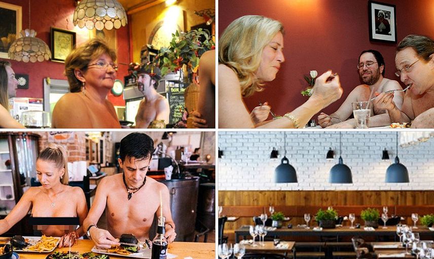 Paris'teki bu restorana kıyafetle girmek yasak! Bütün müşterilerin çırılçıplak yemek yemesi büyük ilgi gördü