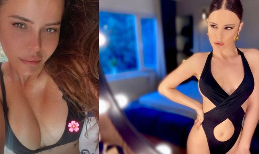 Bikinisiyle iddialı pozlar