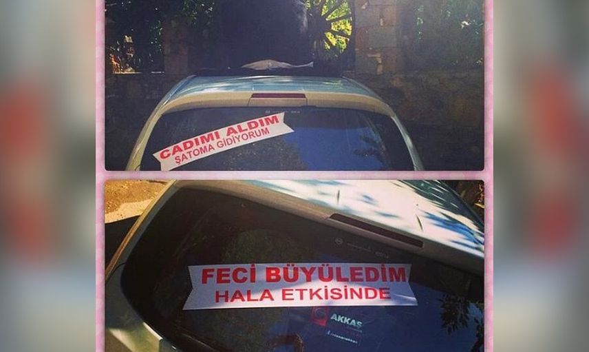 Siz evlenmeyin diyeceğiniz saçma gelin arabası yazıları