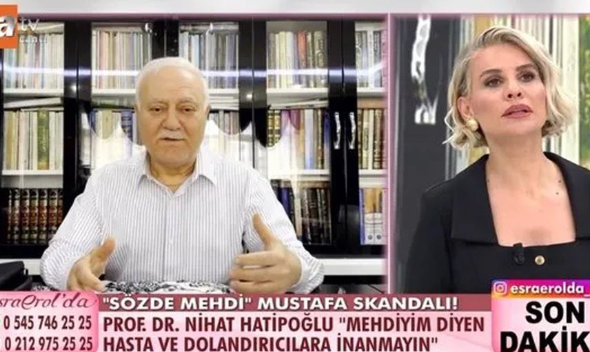 Esra Erol'a Adnan Oktar özentisi sözde ''Mehdi'' damga vurdu: Nihat Hatipoğlu dayanamadı, canlı yayına bağlandı!