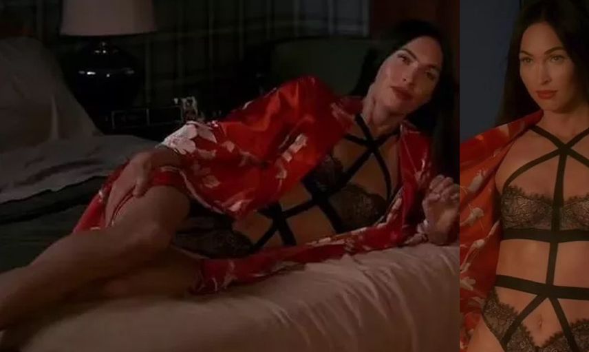Megan Fox seksi iç çamaşırlarıyla ekran önüne çıktı