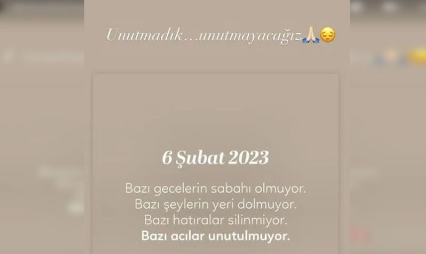 Sanat camiasından duygulandıran 6 Şubat depremleri yıl dönümü paylaşımı: Unutmadık, unutmayacağız!