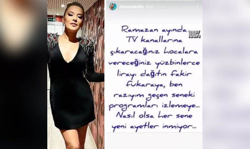 Demet Akalın’dan Ramazan programı yapan din adamlarını öfkelendirecek paylaşım!