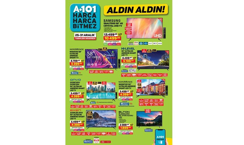 A101 Aktüel Kataloğunda 25 - 31 Aralık Tarihlerinde Neler Var?