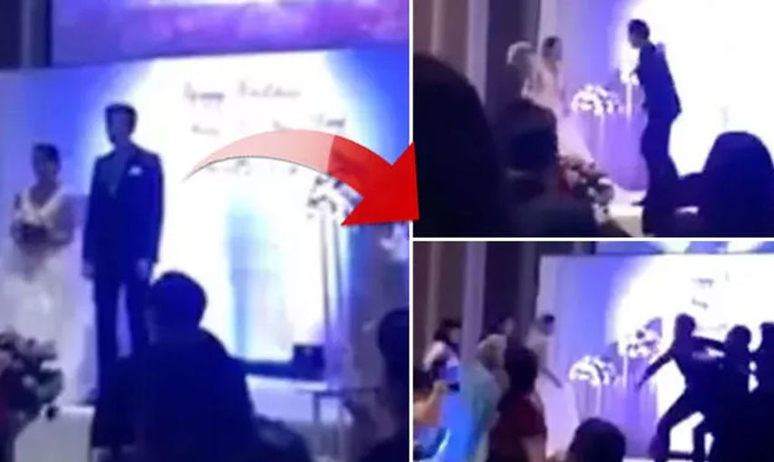 Şaka gibi olay! Düğün günü damat gelini konuklardan birisiyle aldattı kameraman her şeyi saniye saniye kaydetti