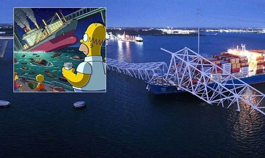 Simpsonlar'ın bir kehaneti daha gerçek oldu! Çizgi dizi bu sefer de Baltimore'daki köprü kazasını mı bildi?