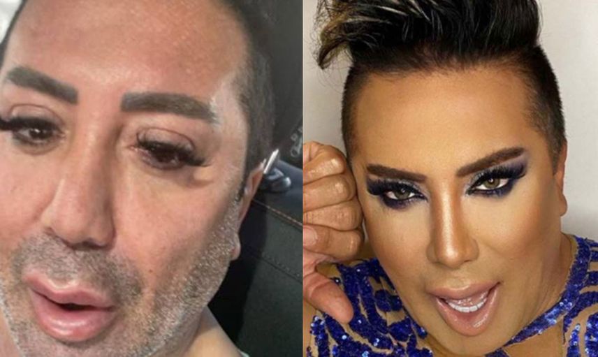 Skandalları bitmiyor! Murat Övüç bu kez de derin dekolteli kıyafetiyle erkeklerini içinde...