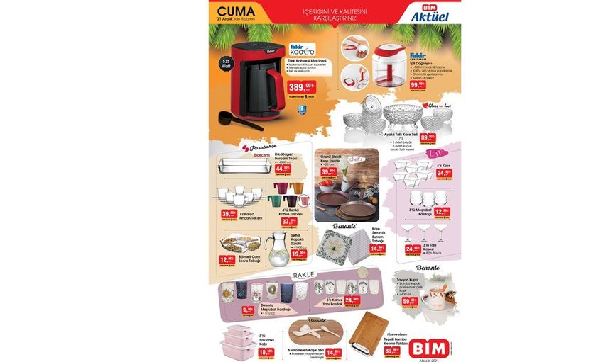 BİM 28 - 31 Aralık 2021 Aktüel Ürünler Kataloğu, BİM'de Bu Hafta Neler Var?