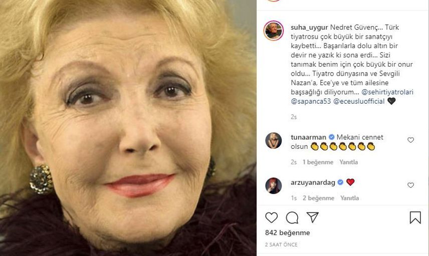 Türk Tiyatrosunun Efsane İsmi Nedret Güvenç Hayatını Kaybetti!