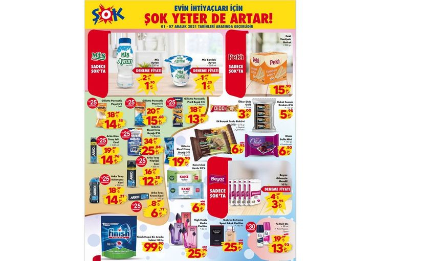 Şok 1-7 Aralık 2021 Tarihli Aktüel Kataloğunda Neler Var?