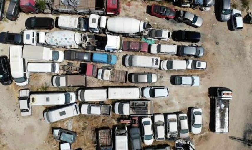 Elazığ'da Bulunan Araç Mezarlığı Sahipsiz Araçlarla Dolu