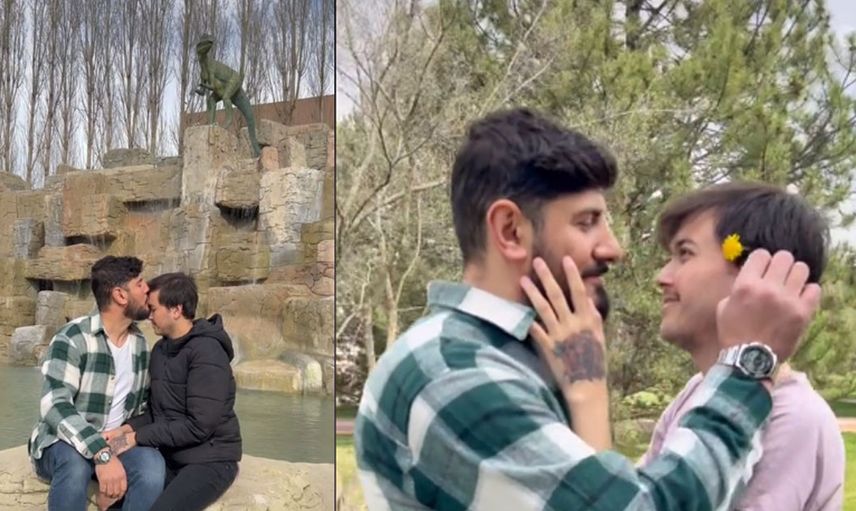 Az olmuş bu direkt herkesin önünde birlikte olun da rahatlayın... TikTok fenomeni Caner ve Nejdet'ten yeni bir yatak odası paylaşımı geldi... Gizlice her şeyi çekti