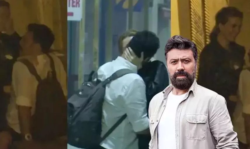 Taksim’in ortasında dudak dudağa yakalandılar! Bülent Emrah Parlak ve gizemli esmerin aşk gecesi: Meğer evli bir oyuncuymuş!