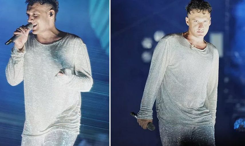 Edis'in sahnede pantolunu patladı