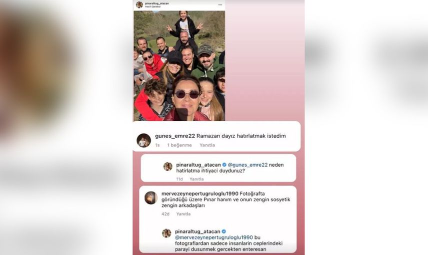Pınar Altuğ paylaşımı