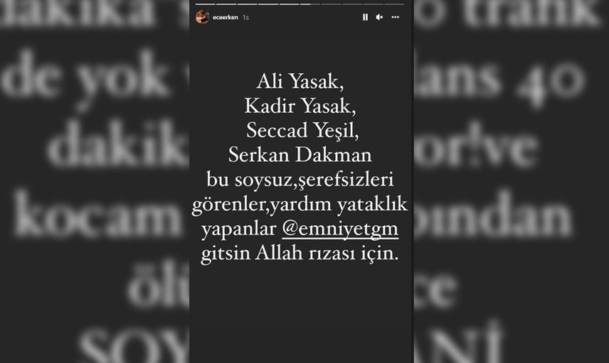 Ece Erken Eşi Şafak Mahmutyazıcıoğlu’nun Katilinin Fotoğrafını Paylaştı
