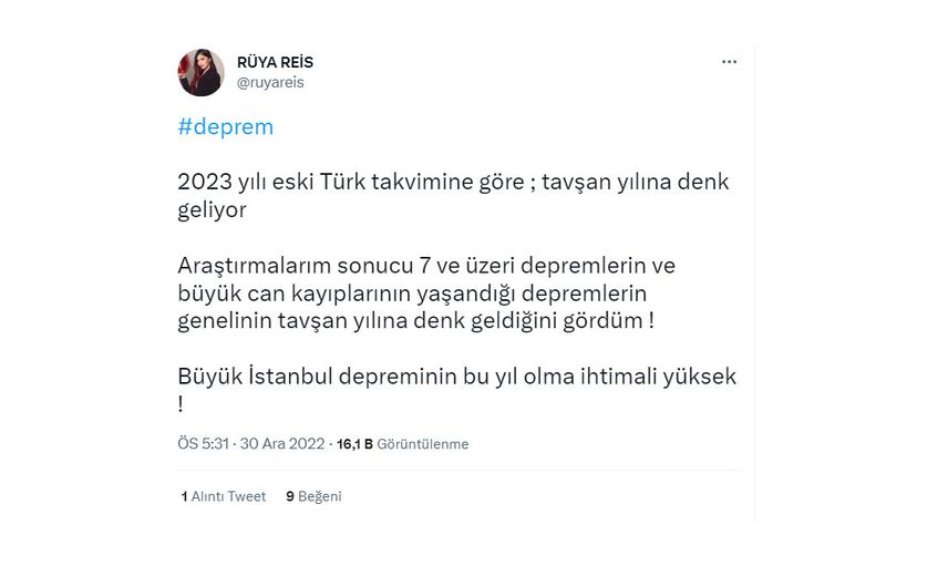 Depremi bildi