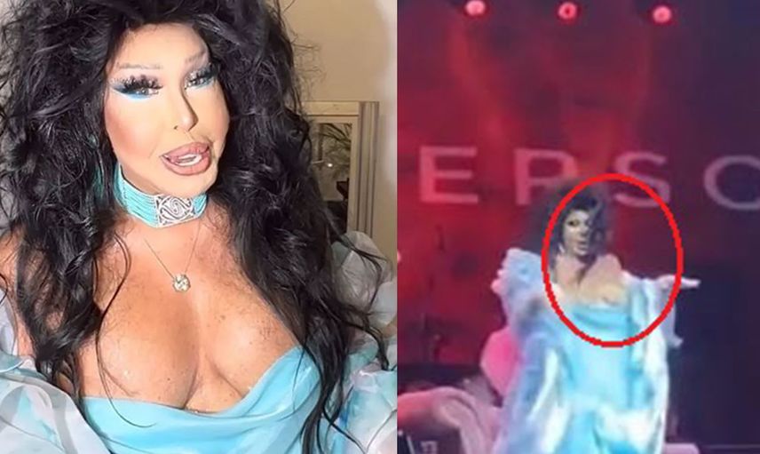 Utancından yerin dibine girdi! Bülent Ersoy'un sahnede göğüsleri açıldı o anlar kameralara yansıdı