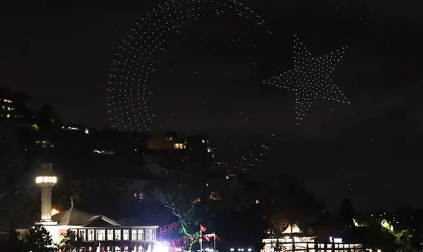Cumhuriyetin 100. yılı kutlamalarına drone gösterisi damga vurdu: 500 drone ile dev gösteri hayranlık uyandırdı
