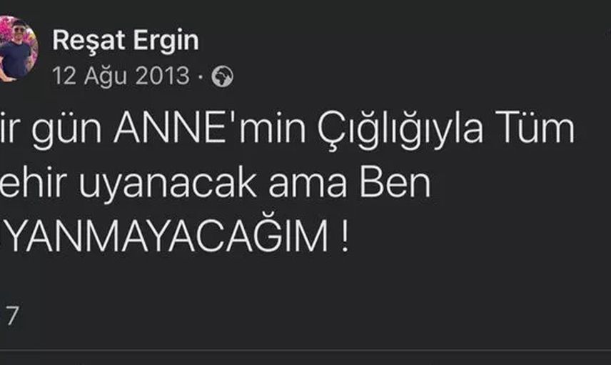 Reşat Ergin'in son paylaşımı