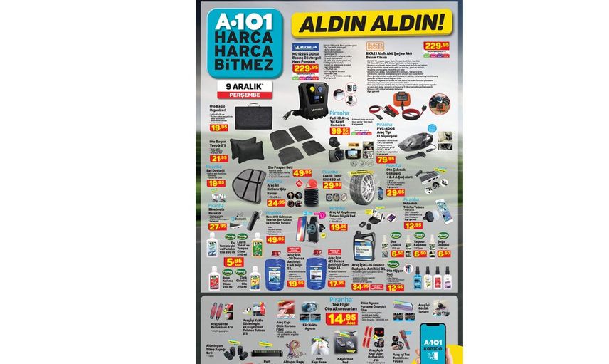 A101 Aktüel Kataloğunda 9 Aralık 2021 Perşembe Günü Neler Var?