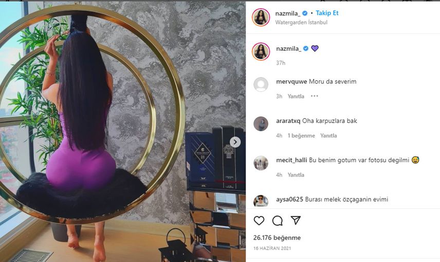 Naz Mila sosyal medyada öyle bir fotoğraf paylaştı ki takipçilerinden tepki yağdı.