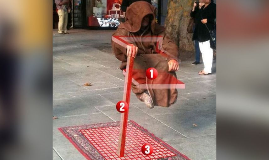 Havada duran adamın sırrı çözüldü