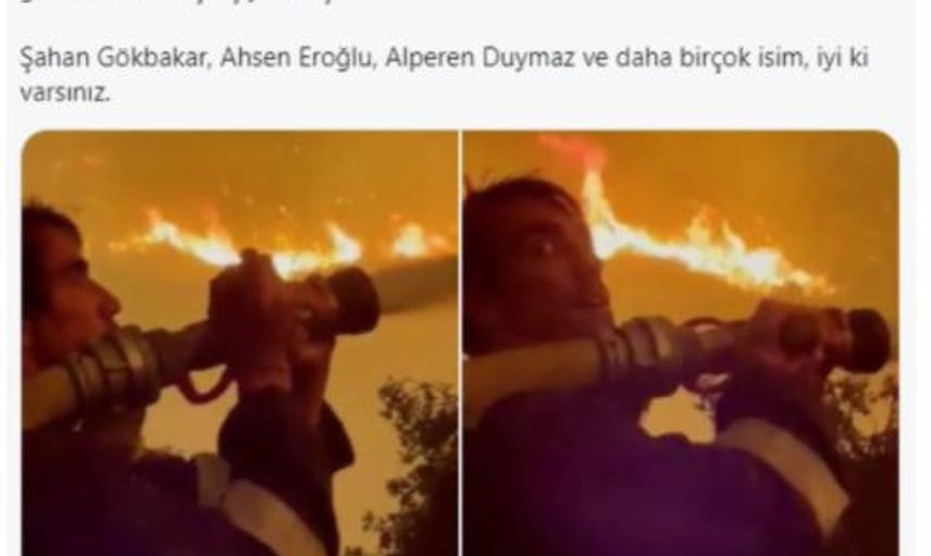 İbrahim Çelikkol Alevlerin İçine Daldı!