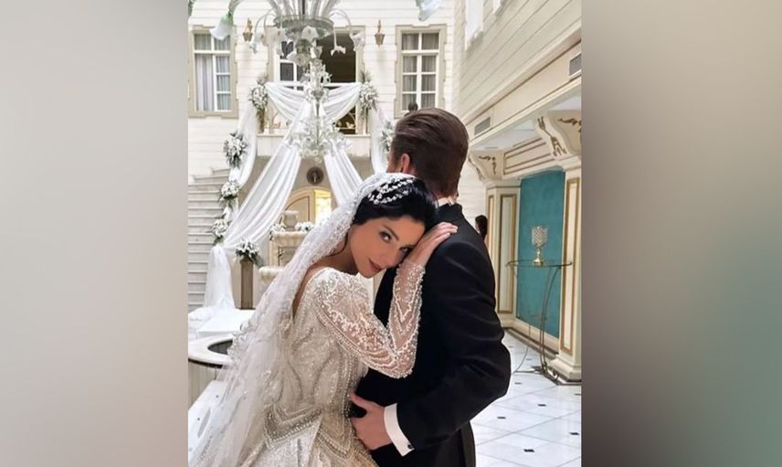 Gelinliği dikkat çekti