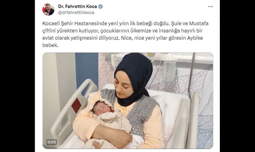 Bakan Koca açıkladı: 2024'ün ilk bebeklerini tek tek sosyal medyada paylaştı