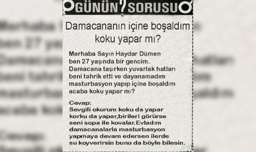 Haydar Dümen'e sorulmuş garip sorular