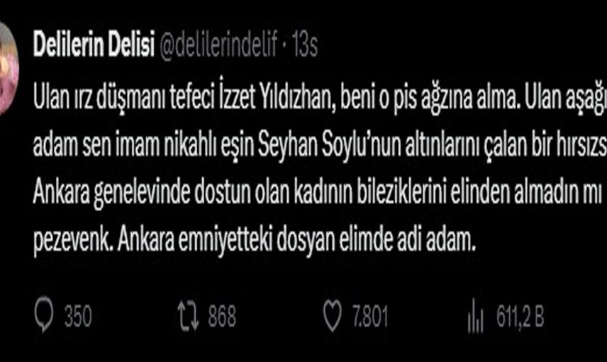 İzzet Yıldızhan Seyhan Soylu’nun altınlarını çalmış: Muhammed Yakut’tan skandal iddia