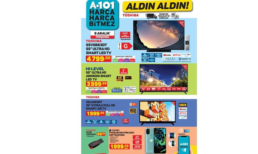 A101 Aktüel Kataloğunda 9 Aralık 2021 Perşembe Günü Neler Var?