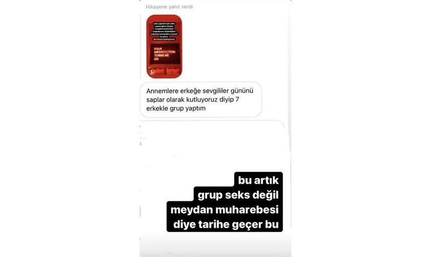 'Bu artık grup seks değil'