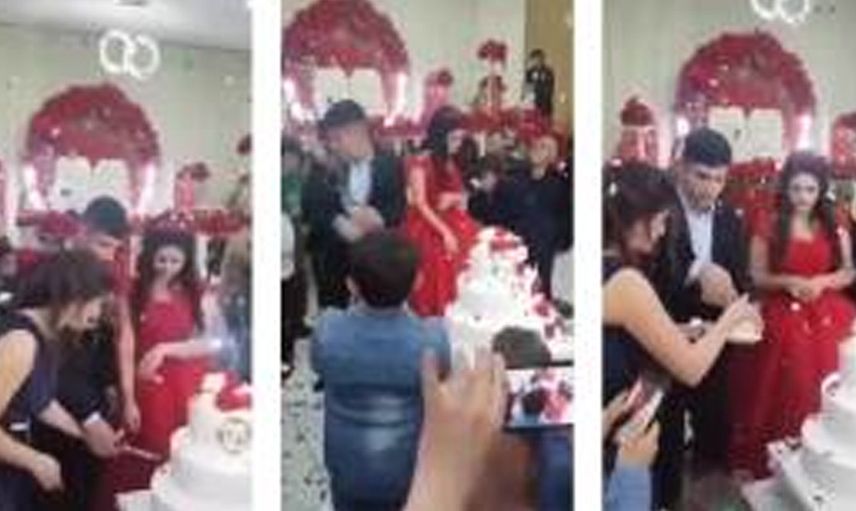 Şişeyi yere çarptı