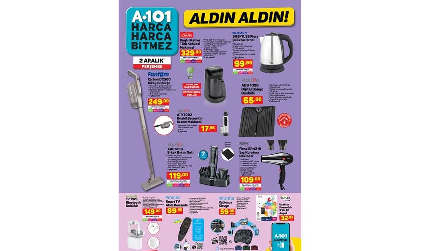 A101 Aktüel Kataloğunda 2 Aralık 2021 Tarihinde Neler Var?
