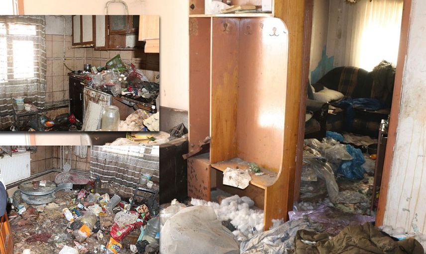 Düzce de insanlık dramı! Kötü kokuların geldiği eve polis bakın yaptı görüntüler herkesi üzdü